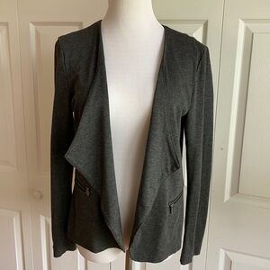 Peyton Jensen Open Front Gray Jacket Sz Large